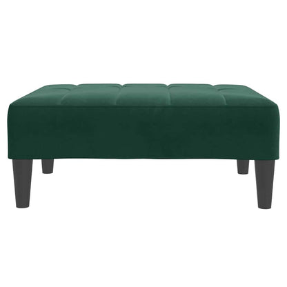 Voetenbank 77X55X31 Cm Fluweel Donkergroen