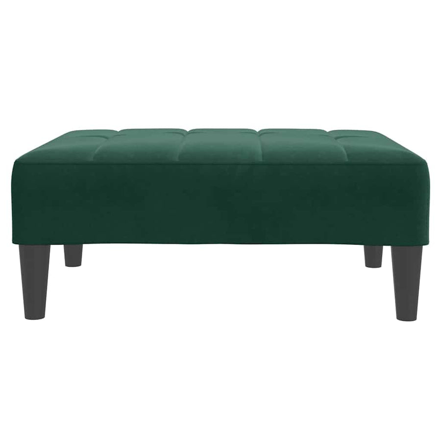 Voetenbank 77X55X31 Cm Fluweel Donkergroen