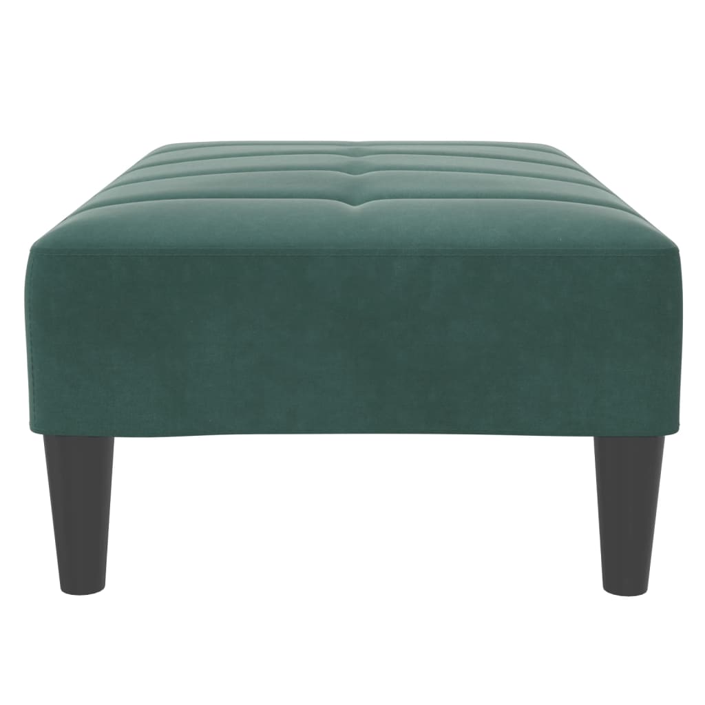 Voetenbank 77X55X31 Cm Fluweel Donkergroen