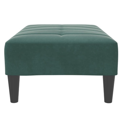 Voetenbank 77X55X31 Cm Fluweel Donkergroen