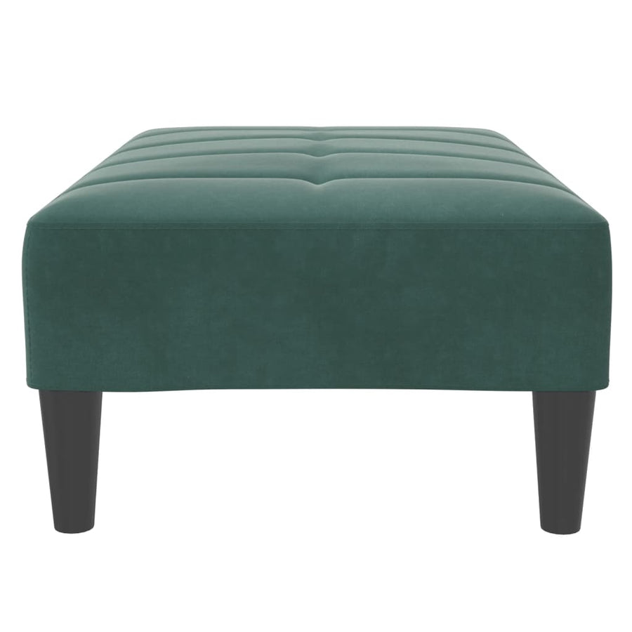 Voetenbank 77X55X31 Cm Fluweel Donkergroen