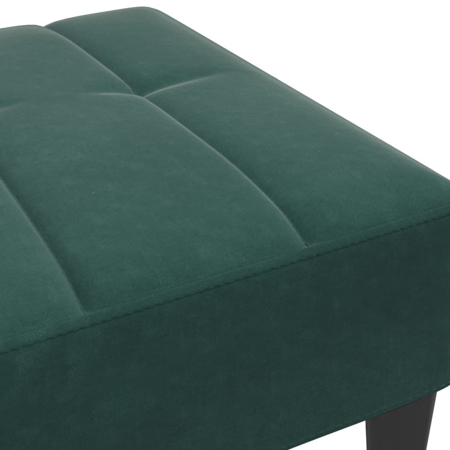 Voetenbank 77X55X31 Cm Fluweel Donkergroen