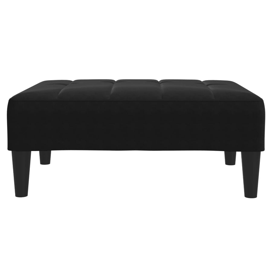 Voetenbank 77x55x31 cm fluweel zwart