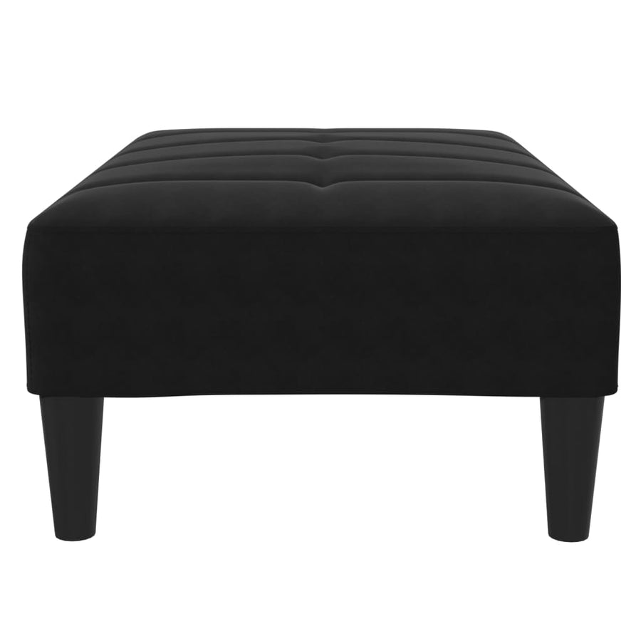 Voetenbank 77x55x31 cm fluweel zwart