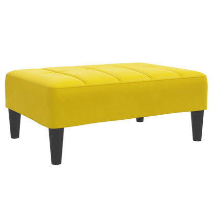 Voetenbank 77x55x31 cm fluweel geel