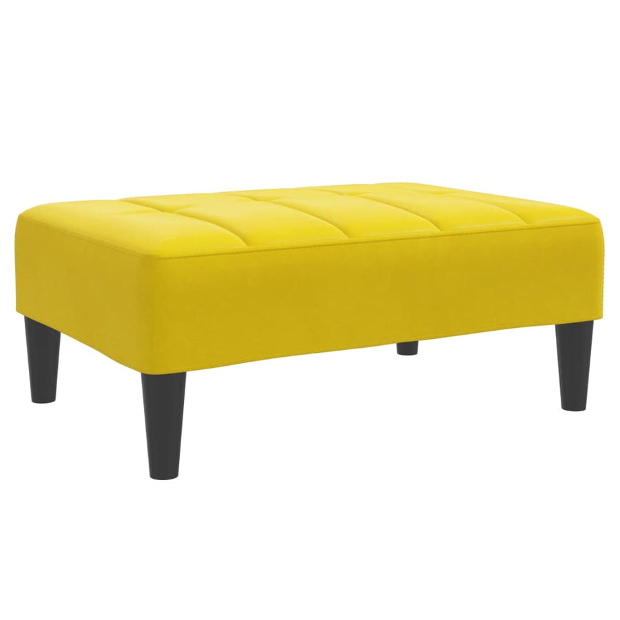 Voetenbank 77x55x31 cm fluweel geel
