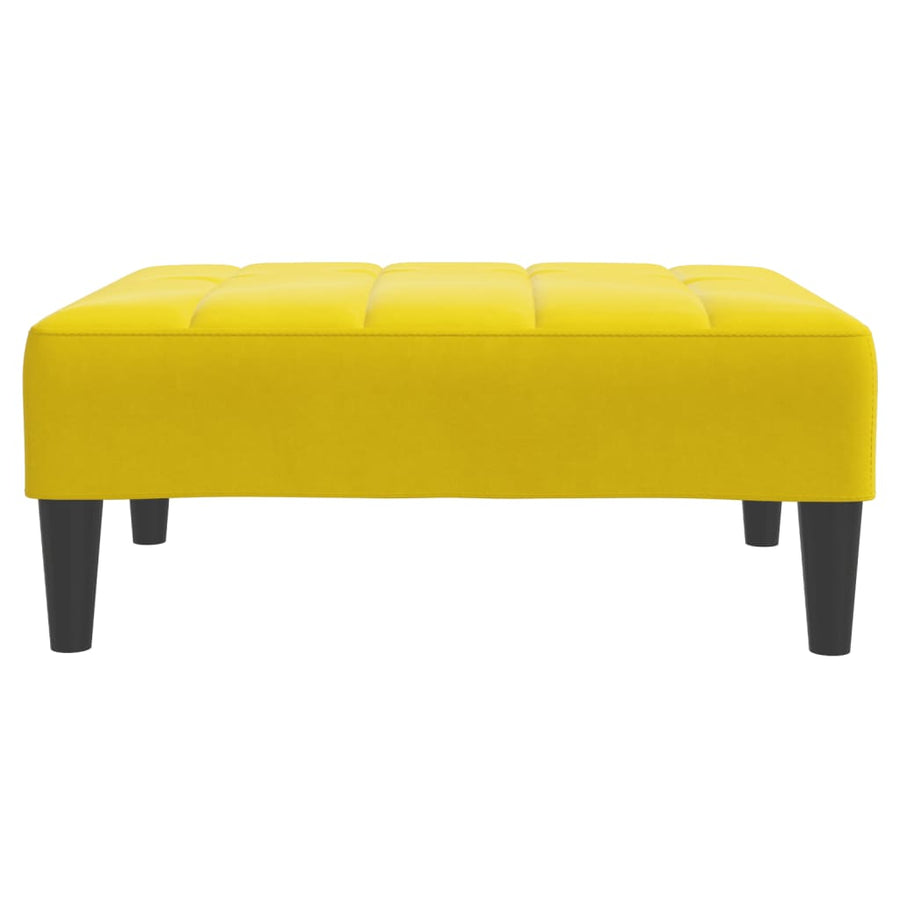 Voetenbank 77x55x31 cm fluweel geel