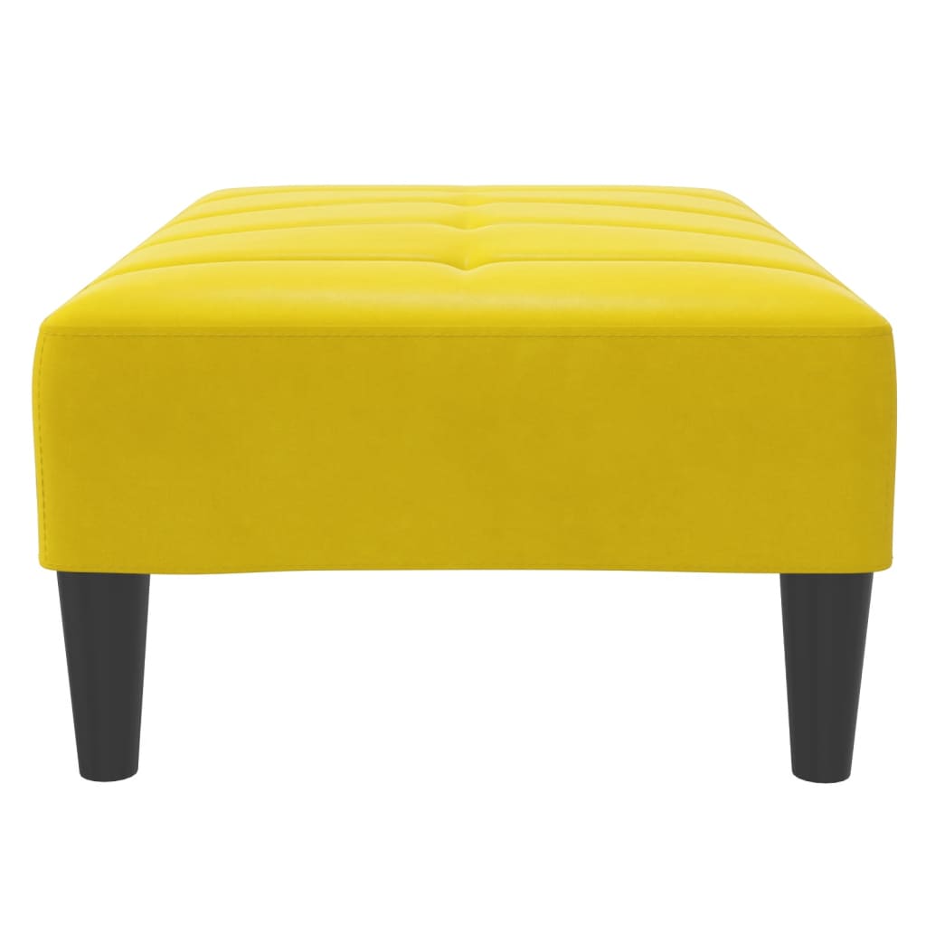 Voetenbank 77x55x31 cm fluweel geel
