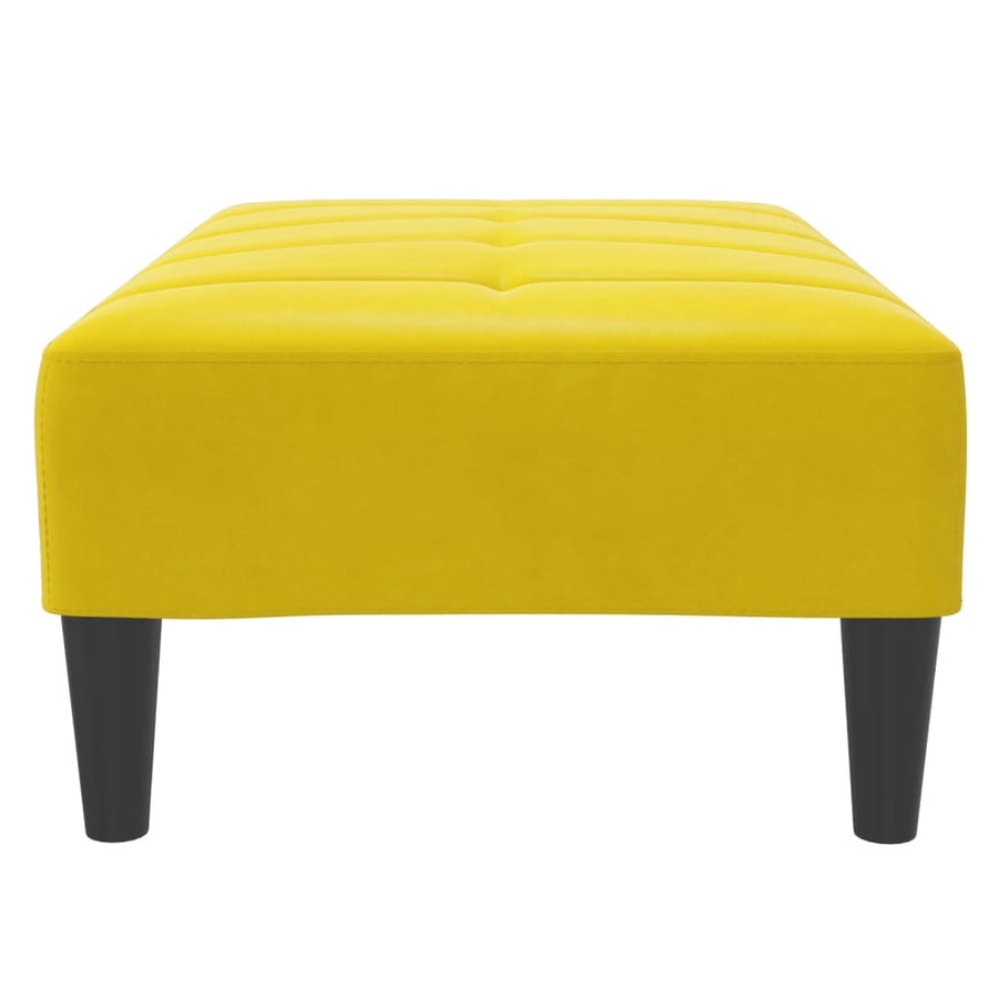 Voetenbank 77x55x31 cm fluweel geel