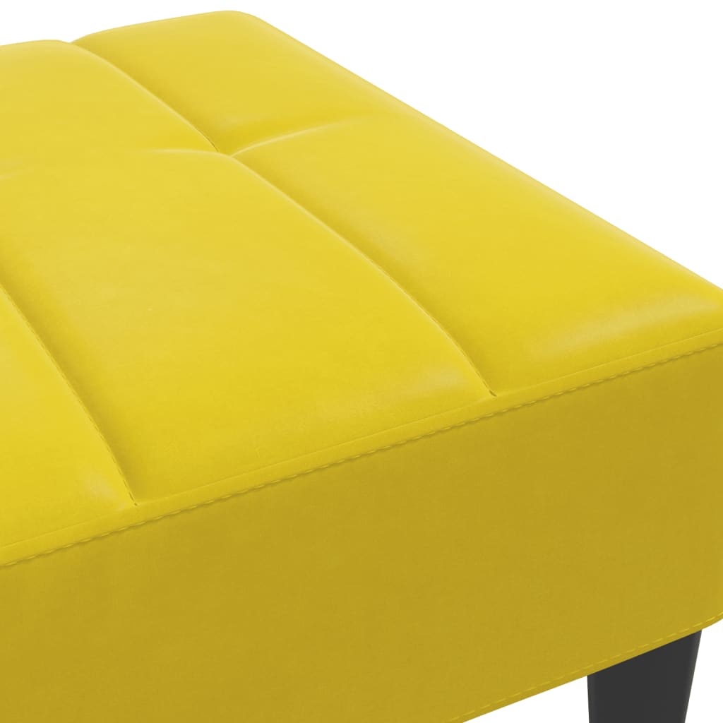 Voetenbank 77x55x31 cm fluweel geel
