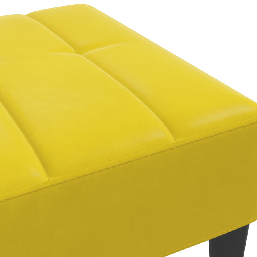 Voetenbank 77x55x31 cm fluweel geel