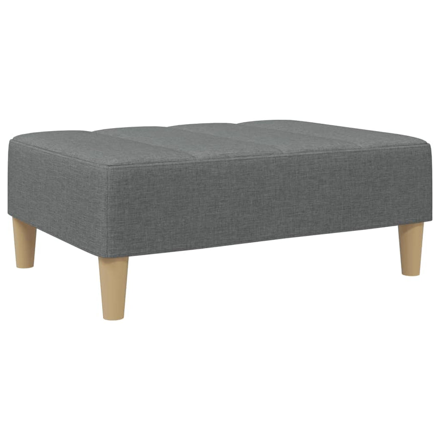 Voetenbank 77X55X31 Cm Stof Donkergrijs