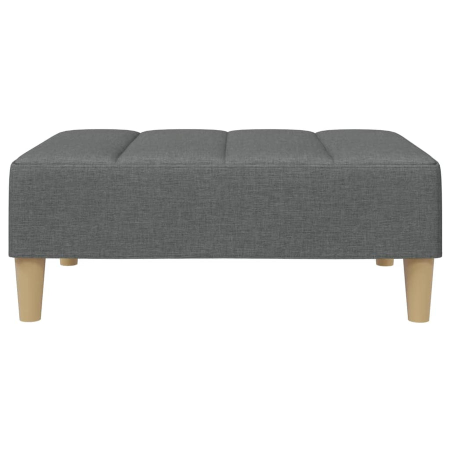 Voetenbank 77X55X31 Cm Stof Donkergrijs