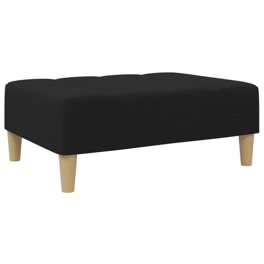 Voetenbank 77x55x31 cm stof zwart