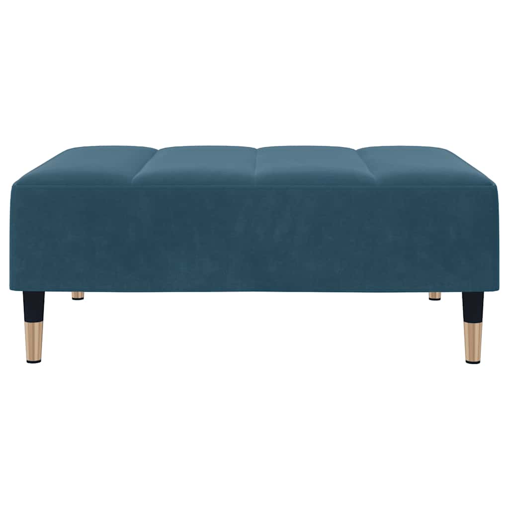 Voetenbank 77x55x31 cm fluweel blauw