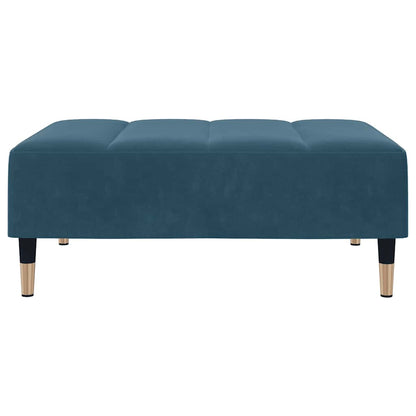 Voetenbank 77x55x31 cm fluweel blauw