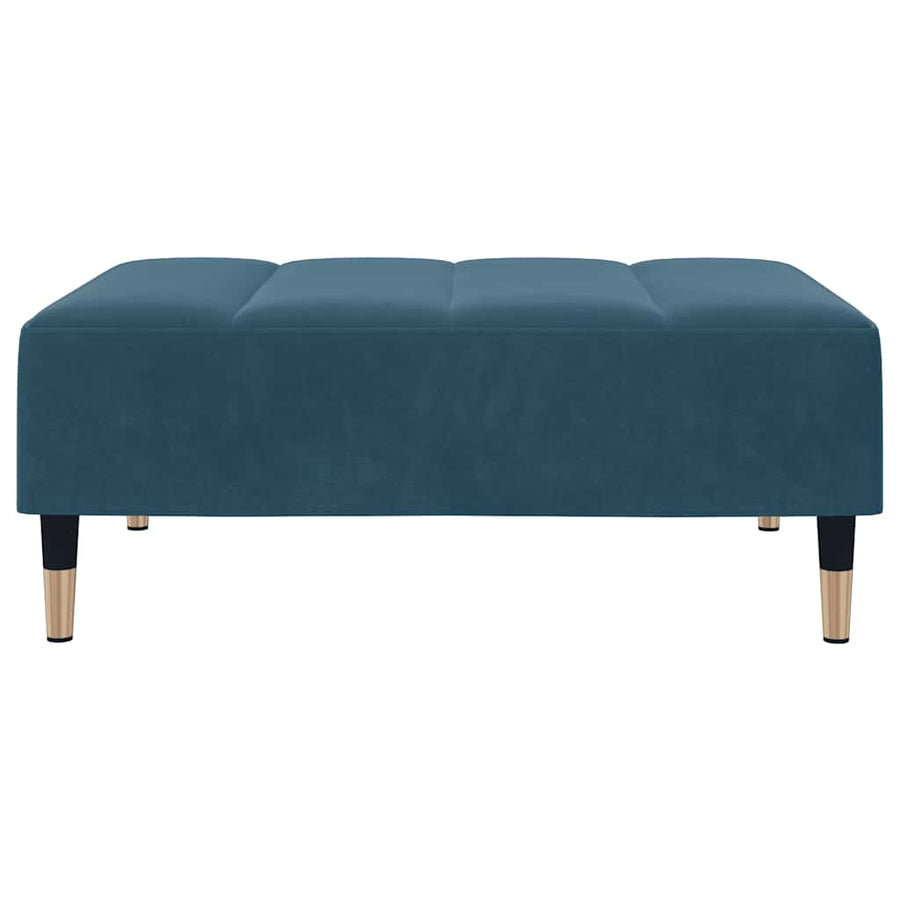 Voetenbank 77x55x31 cm fluweel blauw