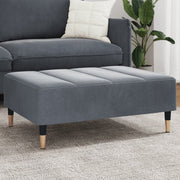 Footstool 77x55x31 cm velvet dark grey