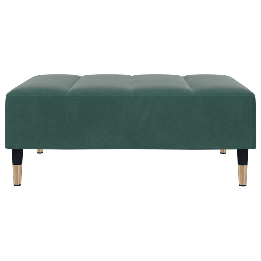 Voetenbank 77x55x31 cm fluweel donkergroen