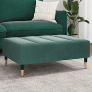 Footstool 77x55x31 cm velvet dark green