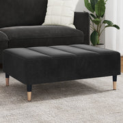 Voetenbank fluweel 77x55x31 cm zwart