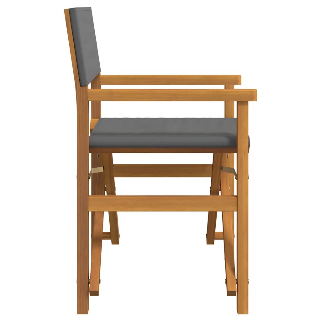 Regisseursstoelen inklapbaar 2 st massief teakhout crèmekleurig