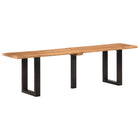 Bench 160 cm solid acacia wood and steel