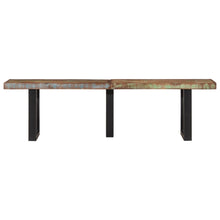 Bankje 160 cm massief gerecycled hout en staal