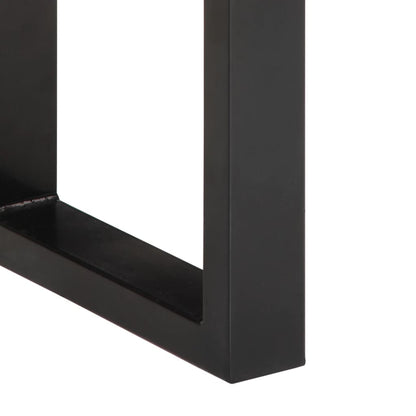 Bankje 160 cm massief ruw mangohout en staal