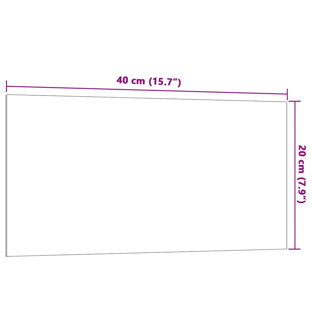 Magneetbord voor aan de wand 40x20 cm gehard glas wit