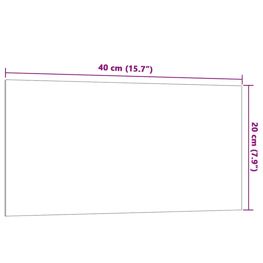 Magneetbord voor aan de wand 40x20 cm gehard glas wit