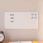 Magneetbord gehard glas wit 40x20 cm wandmontage