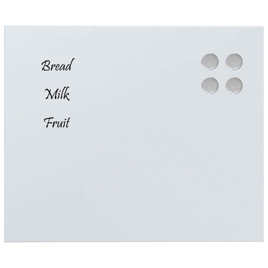 Magneetbord voor aan de wand 60x50 cm gehard glas wit