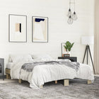 Bed frame processed wood metal Sonoma oak color 150x200 cm