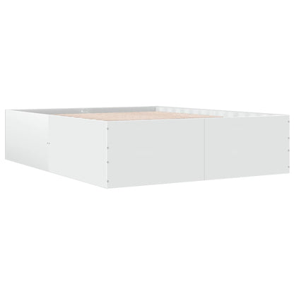 Bedframe bewerkt hout wit 160x200 cm