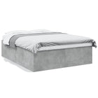 Bed frame carved wood concrete grey 150x200 cm
