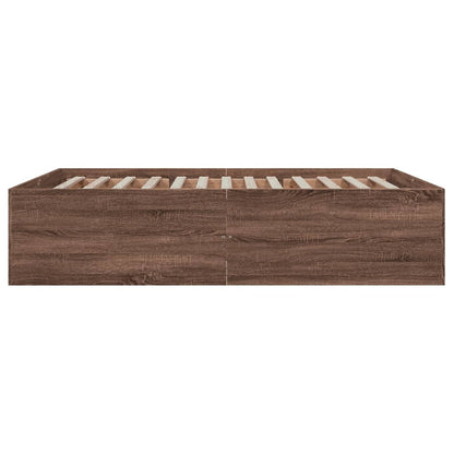 Bedframe bewerkt hout bruin eikenkleur 150x200 cm