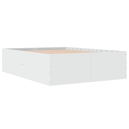 Bedframe bewerkt hout wit 120x190 cm