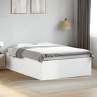 Bedframe bewerkt hout wit 120x190 cm