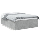 Concrete Grey Carved Wood Bed Frame 120x190 cm
