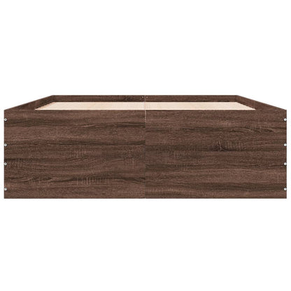 Bedframe bewerkt hout bruin eikenkleur 120x190 cm