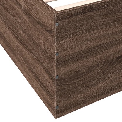 Bedframe bewerkt hout bruin eikenkleur 120x190 cm