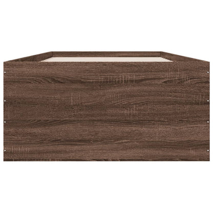 Bedframe bewerkt hout bruin eikenkleur 100x200 cm