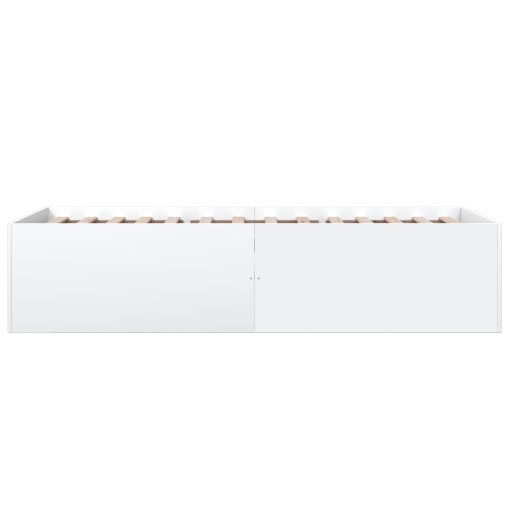Bedframe bewerkt hout wit 90x200 cm