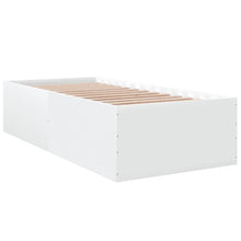Bedframe bewerkt hout wit 90x190 cm