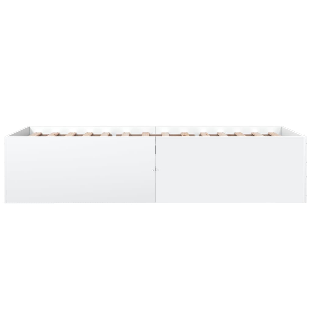Bedframe bewerkt hout wit 90x190 cm