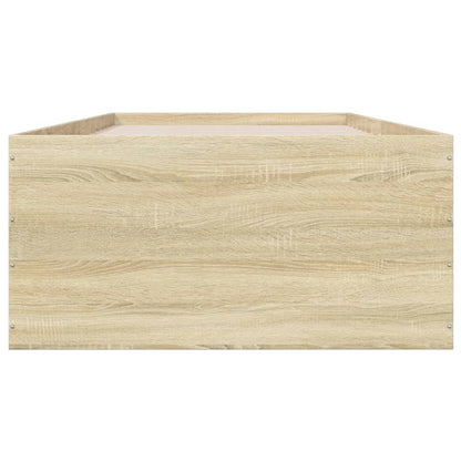 Bedframe bewerkt hout sonoma eikenkleurig 90x190 cm