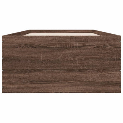 Bedframe bewerkt hout bruin eikenkleur 90x190 cm