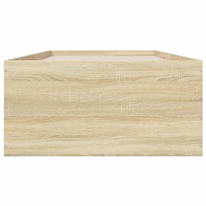 Bedframe bewerkt hout sonoma eikenkleurig 75x190 cm