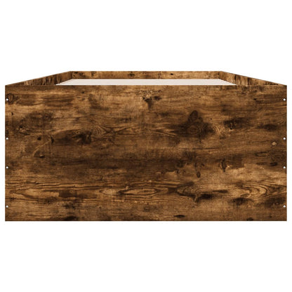 Bedframe bewerkt hout gerookt eikenkleurig 75x190 cm